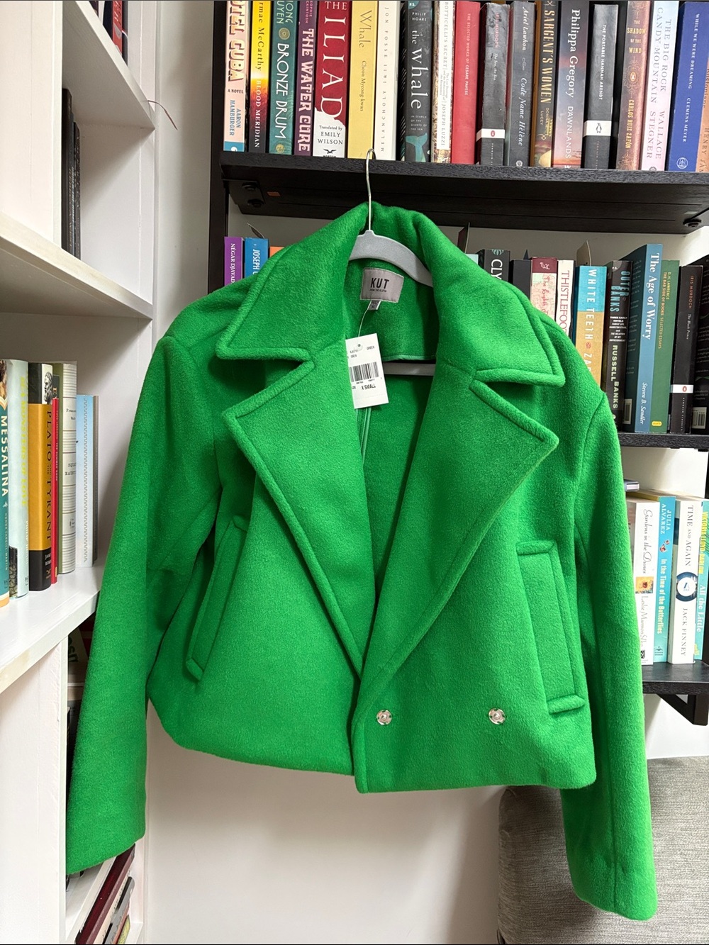 Kut from the Kloth Bright Green Cropped Peacoat